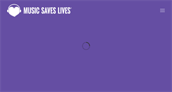 Desktop Screenshot of musicsaveslives.org